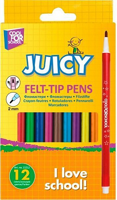 Фломастеры Juicy 12 цветов CF15212 Cool For School