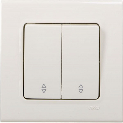 Перемикач прохідний двоклавішний Viko Linnera без підсвітки 10 А 250В кремовий 90401017