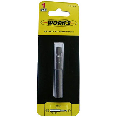 Держатель бит Work's 60 мм 11601BH