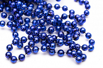 Бусы для елки Девилон 250492 6мм 6 м синий