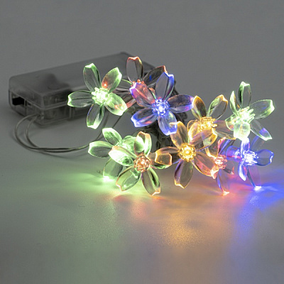 Декоративная гирлянда Altalusse (INL-2708B-10 Multicolor) встроенный светодиод (LED) 10 ламп 1,5 м 