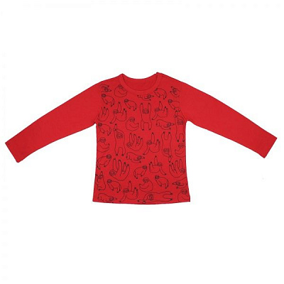 Футболка с длинным рукавом Danaya р.110 красный с рисунком ШЯ19-18 