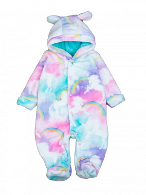 Комбінезон для дівчинки Маленькие люди вельсофт єдиноріг р.62–68 різнокольоровий