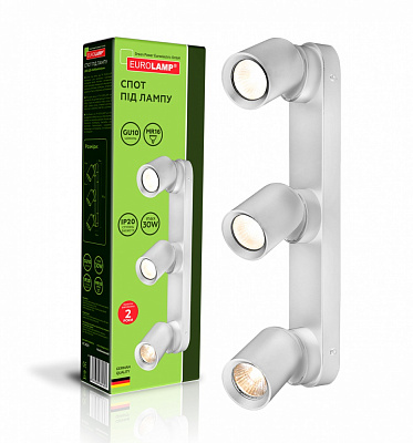 Спот Eurolamp 3x30 Вт GU10 белый LH3-LED-GU10(white)new