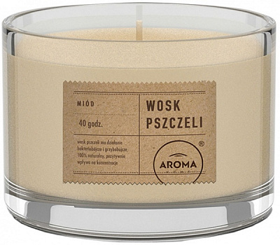 Свеча ароматическая Aroma Home из натурального пчелиного воска Мед 