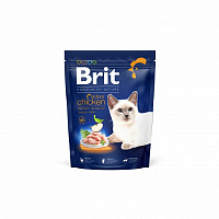 Корм для взрослых котов, которые живут в помещении Brit Premium By Nature с курицей 300 г