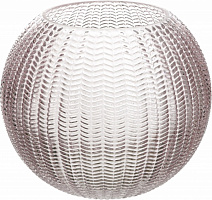 Ваза стеклянная Ball 25 см лиловая 