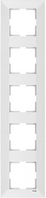 Рамка п'ятимісна Viko Meridian 85x400 мм вертикальна білий 90979025-WH