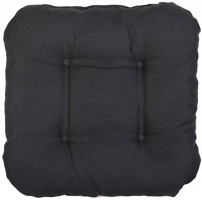 Подушка на стілець Безе 41х41х8 жаккард С19+С024 чорний+бежевий