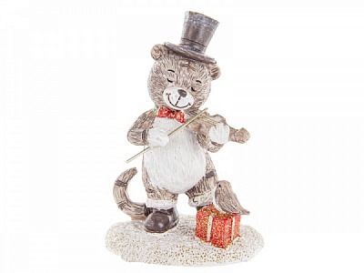 Декоративная новогодняя фигура Тигр-Музыкант 10 см 192-170 Lefard