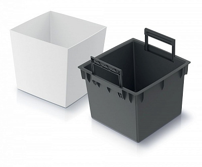 Горшок для цветов PRP Urbi Low 240 мм с вкладышем 