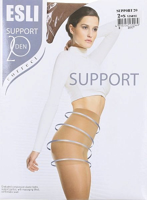 Колготки жіночі ESLI Support Support 20 den visone р. 2 бежевий