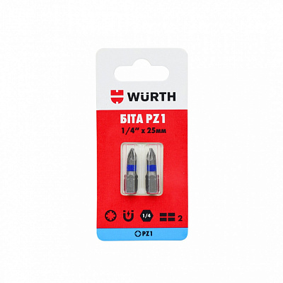 Біта WURTH PZ1х25 мм 1/4