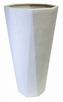 Ваза керамічна Nana ceramics Комета 40 см шовк білий