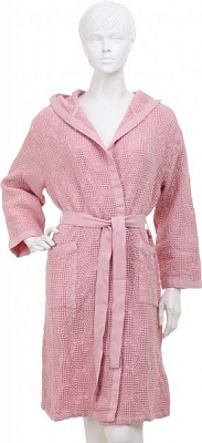 Халат женский La Nuit Moss Stone Wash р. L розовый 
