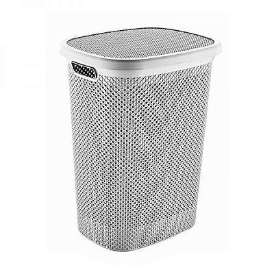 Корзина для белья Diamond 60 л 81040 белая роза 