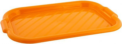 Поднос Мульти 45х35х4 см светло-оранжевый Алеана