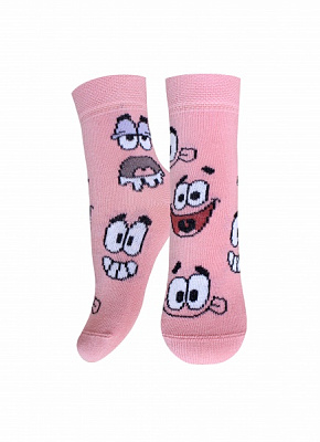 Носки для девочек Conte-Kids 3074 Spongebob (средней длины) 352 р.15-16 светлый персик 