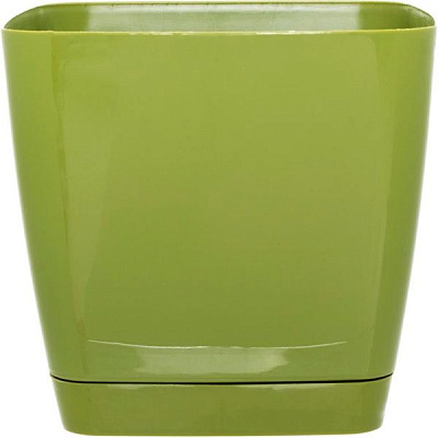 Вазон пластиковий Form Plastic Тоскана Квадро-17 квадратний 3,7л оливковий (0733-008)
