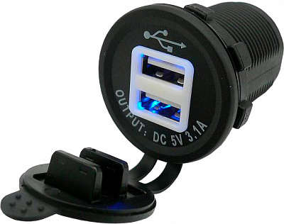 Автомобильное зарядное устройство CarCommerce 12/24V - 2 x USB 42558