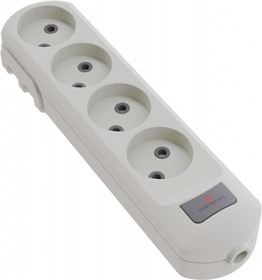 Колодка Neomax без заземления 4 гн. без выключателя белый NX502400