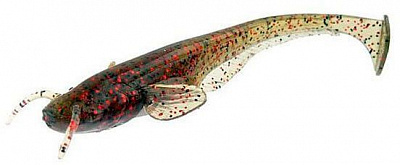 Віброхвіст FishUp Catfish 3 75 мм 8 шт. #045 green pumpkin/red & black