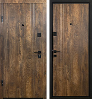 Двері вхідні Міністерство дверей Сучасна чорний муар 2050х860 мм праві