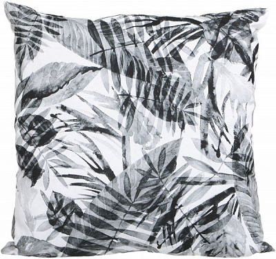 Подушка декоративна з принтом листя 45х45 см