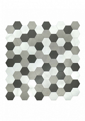 Декоративная панель EMERGO самоклеющая Шестигранная Алюминий Home Inspire 