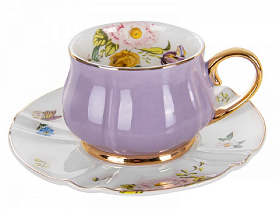 Чашка для чаю з блюдцем Viola Violet 200 мл 975-028 Lefard