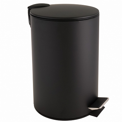 Ведро для мусора AlexValex с педалью 12 л, матовый черный