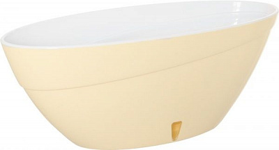 Горшок пластиковый Santino Calipso круглый 3,3л кремовый (K2 KRE-ALB) 