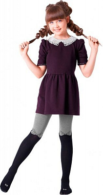 Колготки детские Giulia D030 TEEN GIRL light grey р.146-152 серыйчерный 