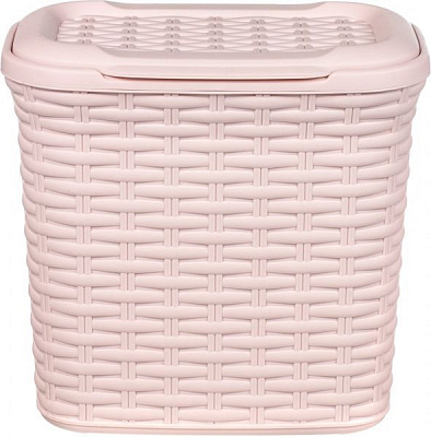 Кошик для прального порошку Ucsan Plastik рожева пудра 260x270x180 мм
