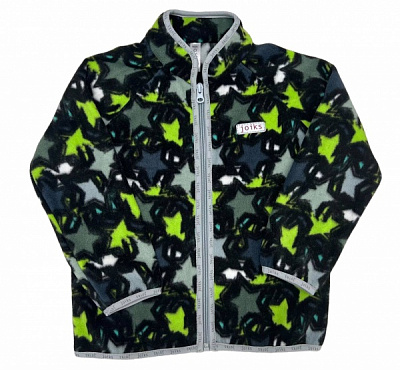 Джемпер дитячий для хлопчика JOIKS зірочка р.116 чорний із зеленим F866