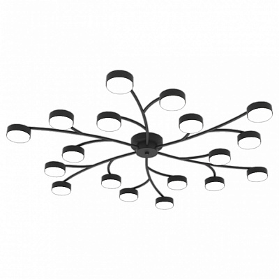 Люстра стельова Hopfen STARK SKOG-GX-18 BK 18xGX53 чорний
