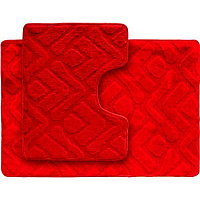 Набор ковриков Dariana Econom 55x80 + 55x42 Геометрия красный