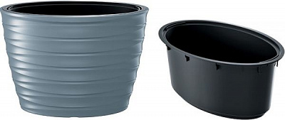 Горщик для квітів Prosperplast FREZE 600 мм h-420 мм овальний біло-сірий