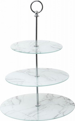 Блюдо круглое 3-х ярусное Мрамор CF-5534 