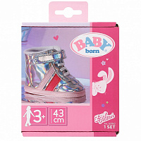 Взуття для ляльки Zapf Baby Born сріблясті кросівки 831762