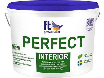 Краска латексная водоэмульсионная FT Professional Perfect Interior Base А мат белый 10л 