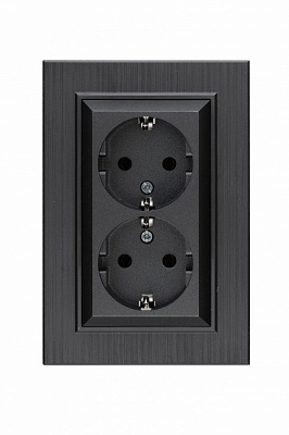 Механизм розетки с заземлением IP20 дымчатый 57050082