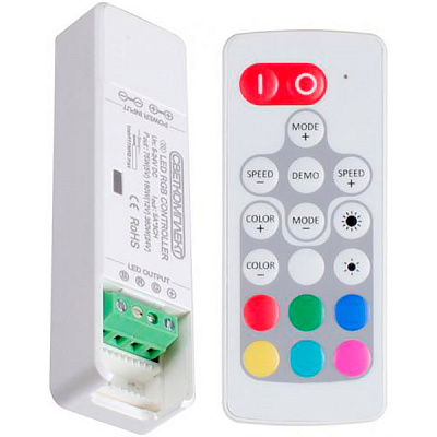 Контроллер + пульт Светкомплект RGB M301 5Ax3 канала DC 5-24V