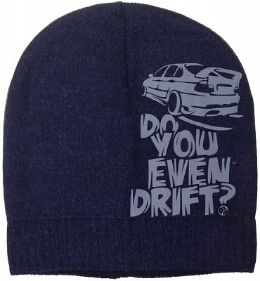 Шапочка детская для мальчика Kraft+ арт. 2377 р.52-54 синий меланж 