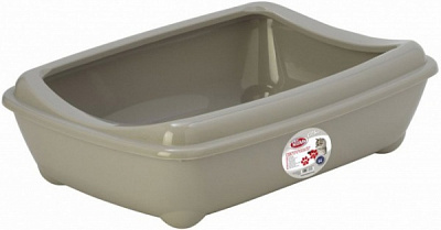 Туалет PetNova открытый 57 см серый P-KITTYTRAY-XL-GR