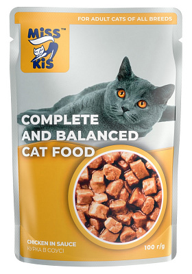 Корм для котов Міс Кіс курица в соусе 100 г