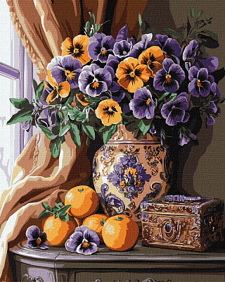 Картина по номерам Роскошные фиалки ©sophiia_іllustrations Ideyka