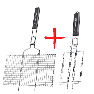 Решетка-гриль Forester большая 26x45 см + решетка для сосисок