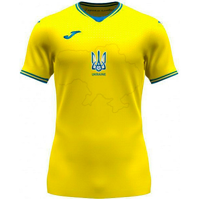 Футболка форми збірної України 2021 Joma FED. FUTBOL UCRANIA SHORT SLEEVE T-SHIRT AT102404A907 р. L жовтий