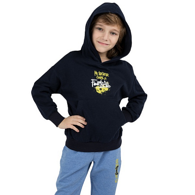 Толстовка для мальчика Funtime Football р.116 темно-синий 